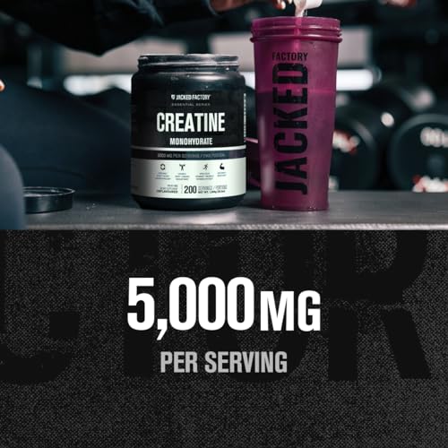 Jacked Factory Creatine Monohydrate Powder 1000g - Creatine Supplement for Muscle