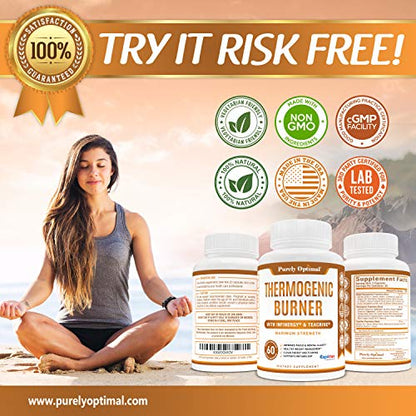 Premium Thermogenic Diet Pills - Weight Management Support, Clean Energy, Enhanced Focus