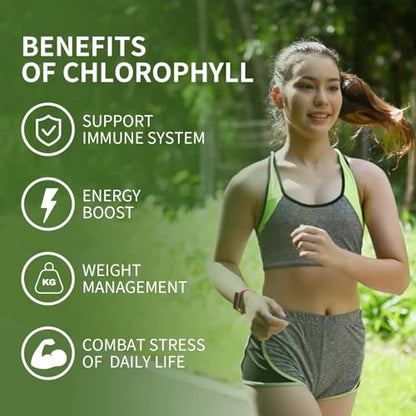 Organic Chlorophyll Gummies with Ashwagandha, Black Seed Oil, Apple Cider Vinegar
