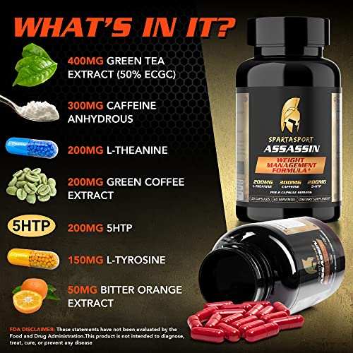 Spartasport Assassin Weight Management Formula - Weight Loss Pills for Women Men