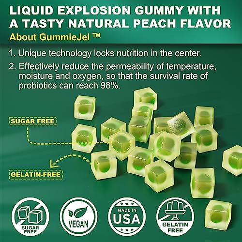 Sugar Free Digestive Enzymes Gummies 1000mg - Break Down Food Quickly - Chewable