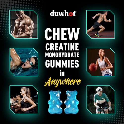 duwhot Sugar Free Creatine Monohydrate Gummies for Men & Women - 2500mg Creatine