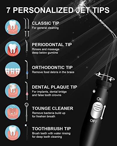 MySmile 1000ML Countertop Water Dental Flosser Teeth Cleaner 10 Settings Electric