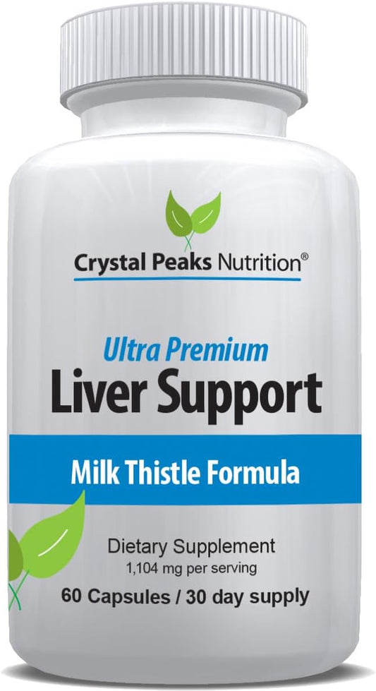 Liver Support Formula - 22 Herbs Support Supplement: Milk Thistle Extract, Silymarin, N-Acetyl Cysteine, Beetroot, Artichoke, Dandelion, Chicory. 60 Capsules 30 Day Supply