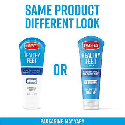 O'Keeffe's for Healthy Feet Foot Cream, 3.0 Ounce Tube and O'Keeffe's for Healthy Feet