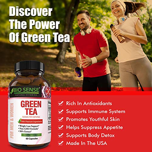 Green Tea Extract Capsules - Pure Extract - Weight Loss Pills - Burn Belly Fat - Metabolism Booster