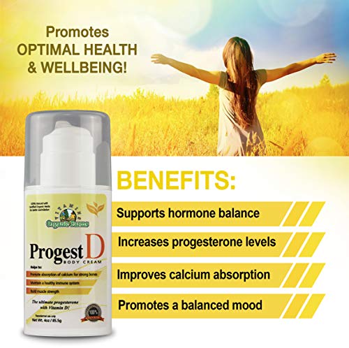 Progest D Progesterone Body Cream Net Wt. 4oz / 85.5g - Transdermal use only, Progesterone