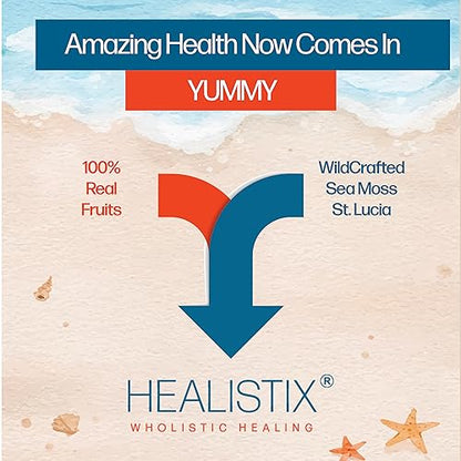 Healistix Grape Irish Sea Moss Gel- St Lucia Wildcrafted Seamoss Gel, Packed