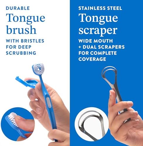 Mouthology Kid's Watermelon Toothpaste and Tongue Brush & Tongue Scraper (Combo Pack)