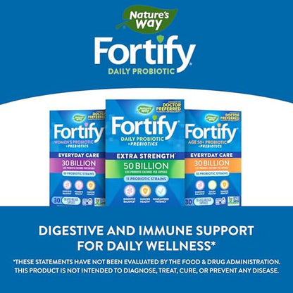 Nature's Way Fortify Probiotics for Women + Prebiotic, Digestive*, Immune*, and Vaginal