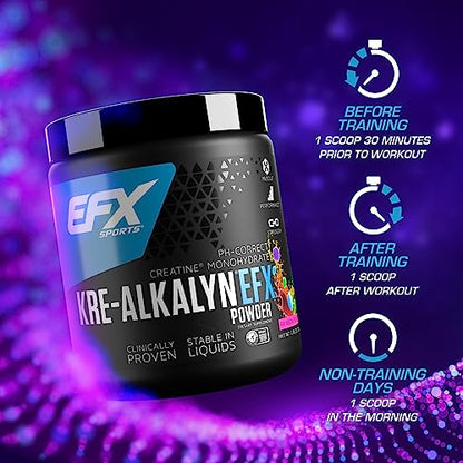 EFX Sports Kre-Alkalyn EFX Powder | pH Correct Creatine Monohydrate Powder Supple