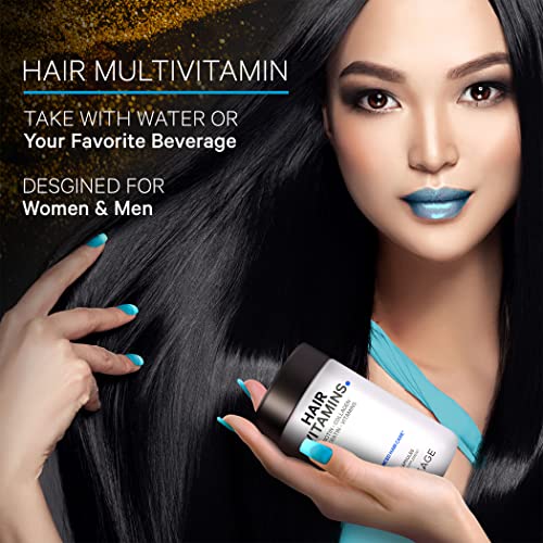 Codeage Hair Vitamins 10000 mcg Biotin, Keratin, Collagen, Vitamin A, B12, C, D3, E, Zinc
