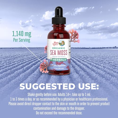 MaryRuth's Irish Sea Moss Liquid Drops | Sugar Free | SeaMoss for Gut Health
