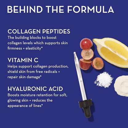 HUM Collagen Love Skin Supplement - Collagen Peptides w/Hyaluronic Acid & Vitamin C