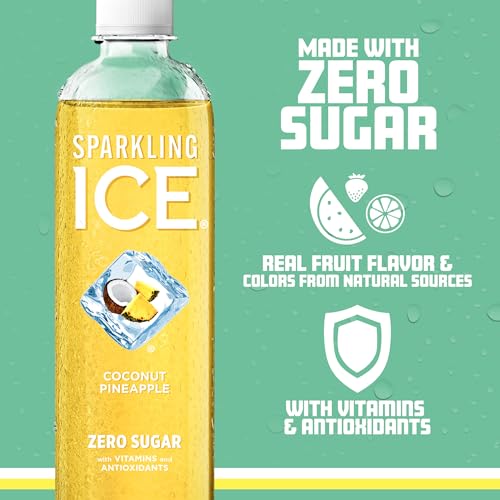 Sparkling Ice, Coconut Pineapple Sparkling Water, Zero Sugar Flavored Water, with Vitamin