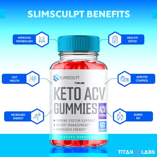 (2 Pack) Slimsculpt Keto ACV Gummies, Slim Sculpt Keto ACV Gummies Advanced Weight