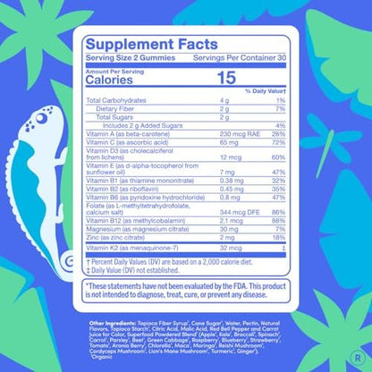 FIRST DAY Teen's Multivitamin, Calming Magnesium & Brain Focus Gummies | Daily Nutrients, Mood, & Focus | Clean Label Project Verified® | Vegan | 30-Day Supply
