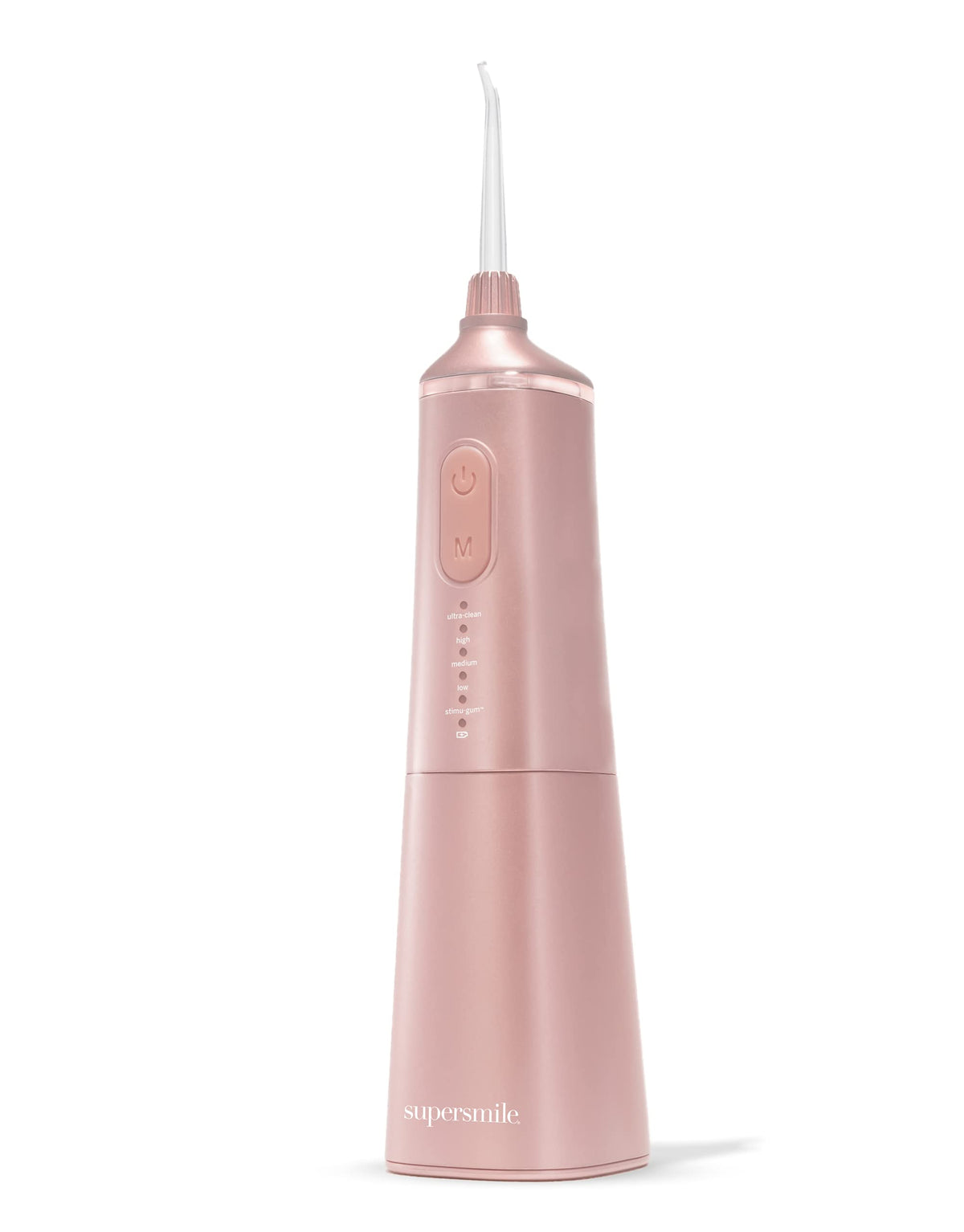Supersmile Professional Zina Water Flosser, Silver, Rechargeable Cordless Water Flosser, 5 Cleaning Modes, Waterproof, Travel Friendly, Safe for Veneers & Braces