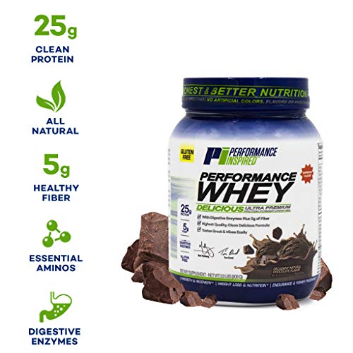 Performance Inspired Nutrition WHEY Protein Powder - All Natural - 25G - Contains