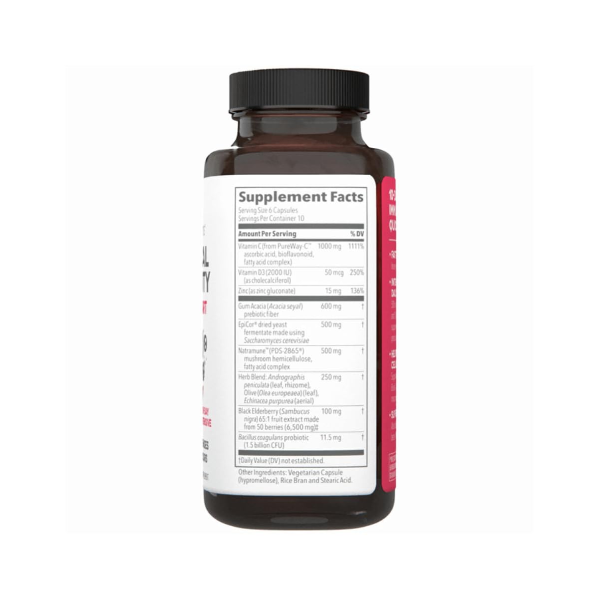 Clinical Immunity - Quick-Start - Immune System Support - Rapid Immunity Response - Boosts Antibodies, B + T + NK Cells, Neutrophils & Macrophagens - Black Elderberry & Pre + Probiotics - 60 Capsules