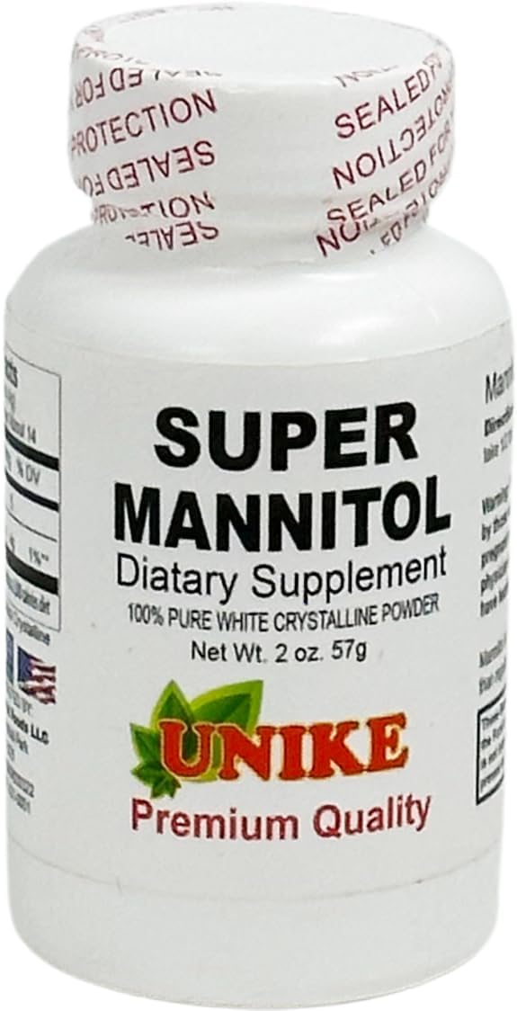 Unike Nutra Mannitol Powder - Mannitol Sweetener, Sugar Substitute, Mannitol Supplement, Natural & Gluten Free, 4g per Servings, Premium Mannitol Powder, 1kg (2.2 lbs) (Pack of 1)