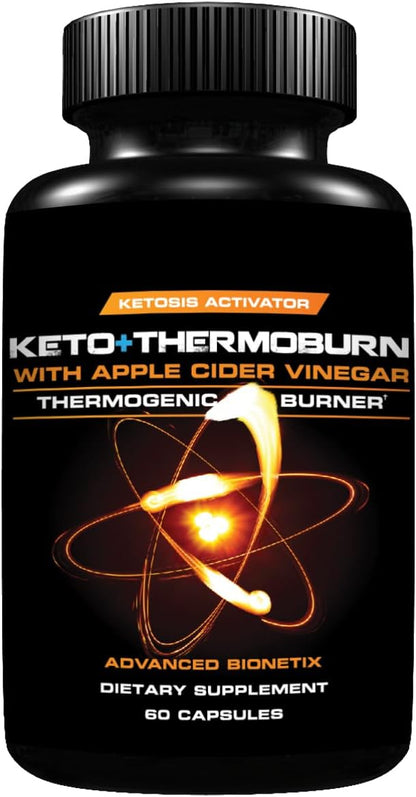 Advanced Bionetix ThermoBurn™ Ketosis Activator Keto Supplement + Apple Cider Vinegar Capsules Thermogenic Weight Loss. ACV Pills Work Synergistically Hunger Control, Detox, Diet Pills that Work