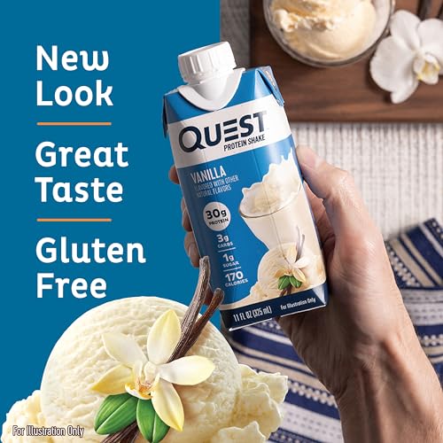Quest Nutrition Vanilla Protein Shake, High Protein, Low Carb, Gluten Free, Keto Friendly
