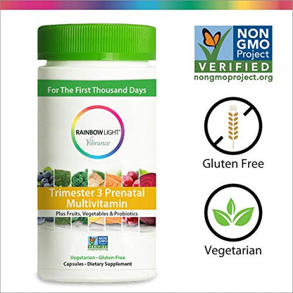 Rainbow Light Vibrance Trimester 3 Prenatal Multivitamin – 60 Count