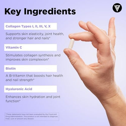 Vital Vitamins Multi Collagen Complex Plus 150 ct + Creatine Monohydrate Capsules 120 ct