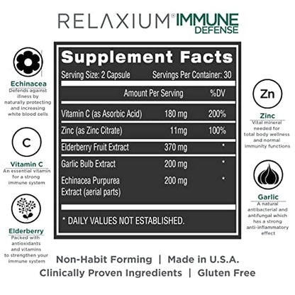 Relaxium Immune Defense, Powerful Immune Support Supplement, Immunity