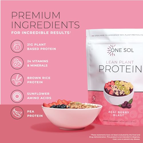 One Sol Protein Powder, Lean & Low Carb, No Bloating, Gluten Free, Lactose-Free