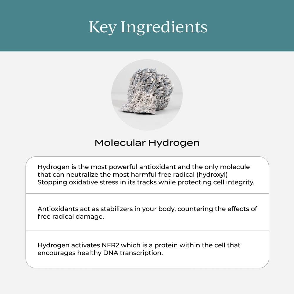 CYMBIOTIKA H2 Molecular Hydrogen Tablets, 12 ppm Antioxidant Water