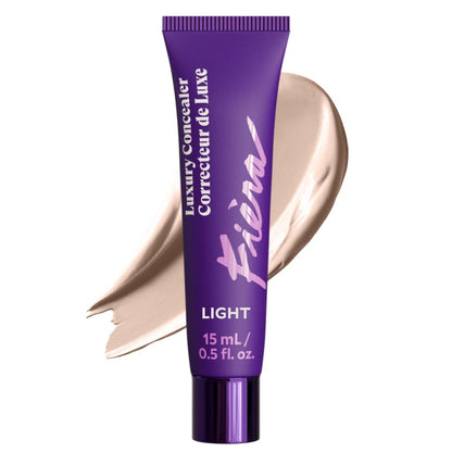 Fièra Luxury Concealer & Foundation with Anti-Aging Ingredients - Full Coverage for Dark Circles, Wrinkles, Fine Lines, and Spots, All-Day Wear For Mature Skin - Sand, 0.5 FL. OZ. / 15 ML