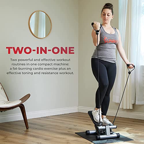 Sunny Health & Fitness Mini Stepper for Exercise Low-Impact Stair Step Cardio Equipment