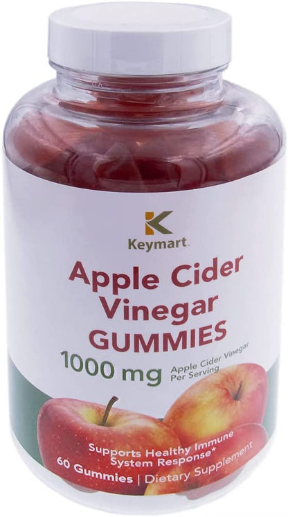 KEYMART Apple Cider Vinegar ACV Gummies 1000mg Per Serving Dietary Supplement