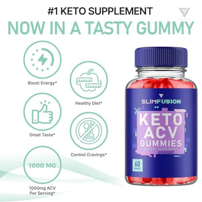 (3 Pack) Slim Fusion Slimfusion ACV Keto Gummies, Slim Fusion Keto ACV Gummies