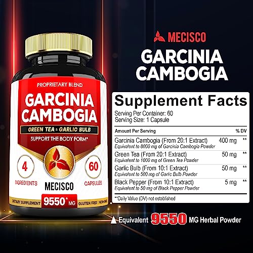 Garcinia Cambogia 9550mg - 4 Month Supply - Supplement for Men and Women - A Natural