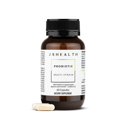 JSHealth Vitamins Gut Health and Immunity Formula, 30 Capsules | Probiotics for Women and Men, Shelf Stable Probiotic Supplement for Digestive Health and Immune Support