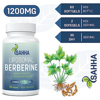 Sahha Advanced Liposomal Berberine 1200mg - Maximized Absorption for Optimal Results