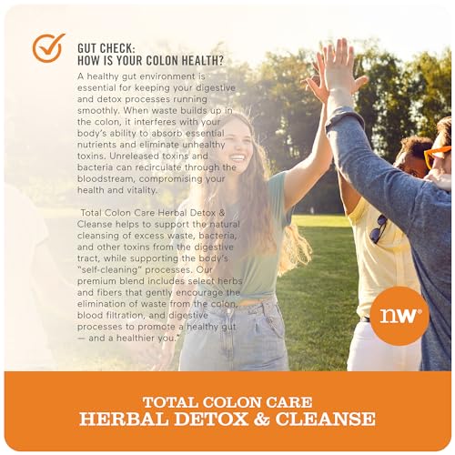NatureWise Herbal Detox Cleanse Laxative Supplements | Natural Colon Cleanser Herb & Fiber Blend