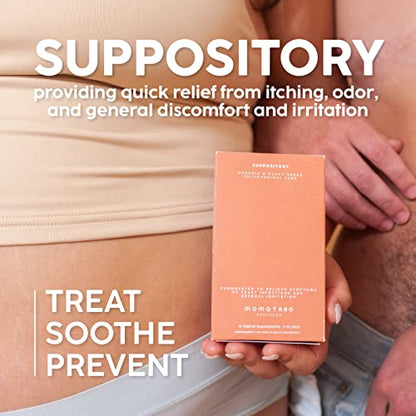 MOMOTARO APOTHECA 14 Organic Vaginal Suppositories Alternative, Fast Acting, Alleviate Dryness