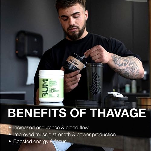 RAW Preworkout Powder, Thavage (Green Crush) - Chris Bumstead Sports Nutrition Supplement