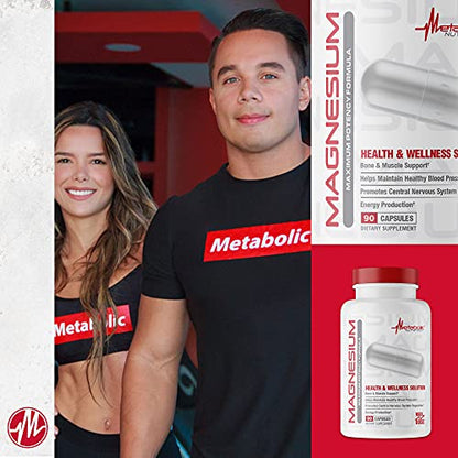 Metabolic Nutrition Magnesium, 650mg per Serving, Non-GMO, Vegan, Gluten Free