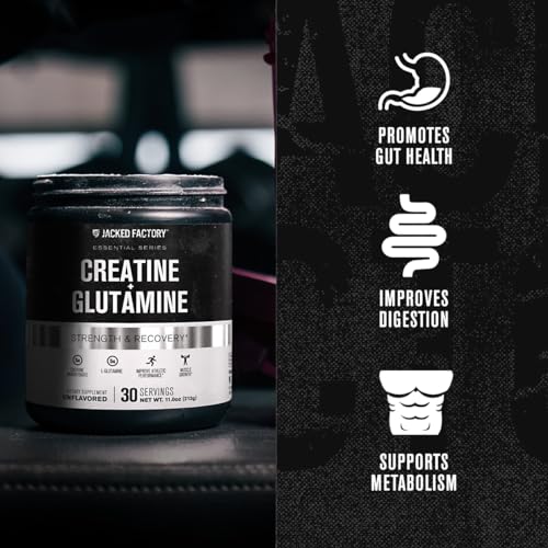 Creatine + Glutamine - Creatine Supplement with L-Glutamine for Muscle Recovery