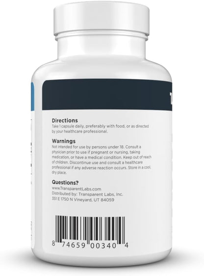 Transparent Labs NMN Supplement for NAD+ Levels - NAD Supplement with 600 mg Nicotinamide Mononucleotide to Support Healthy Aging, Cellular Energy Production, & Metabolic Balance - 30 Count