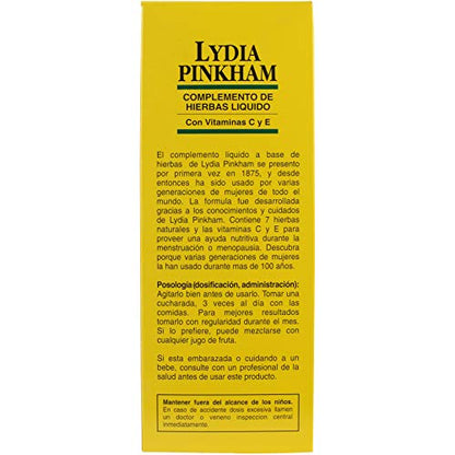 Lydia Pinkham Liquid Herbal Supplement for Menstruation and Menopause Support, 16 Ounce