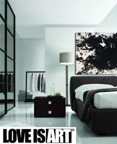 Love is Art Canvas and Paint Kit - Abstract Art Through Intimacy, 8 Piece Set, (LIABLACK)