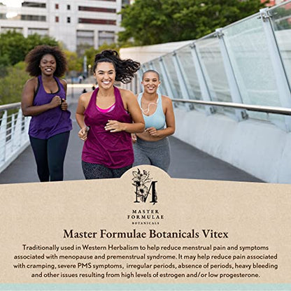 Master Formulae Vitex Chasteberry Herbal Tincture | Extra Strength, Higher Bioavailability Than Pills