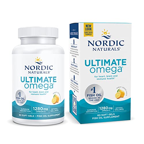 Nordic Naturals Ultimate Omega, Lemon Flavor - 60 Soft Gels - 1280 mg Omega-3